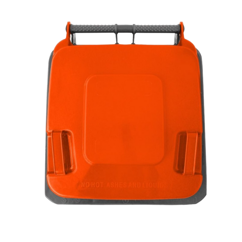 CESTO 120 LT GRIS C/TAPA NARANJA SIN PEDAL