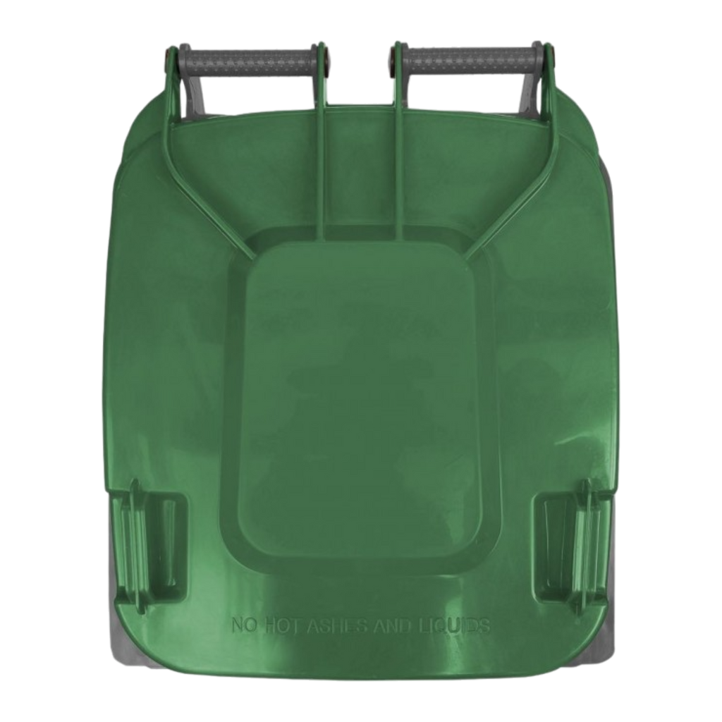 CESTO 240 LTS GRIS C/TAPA VERDE