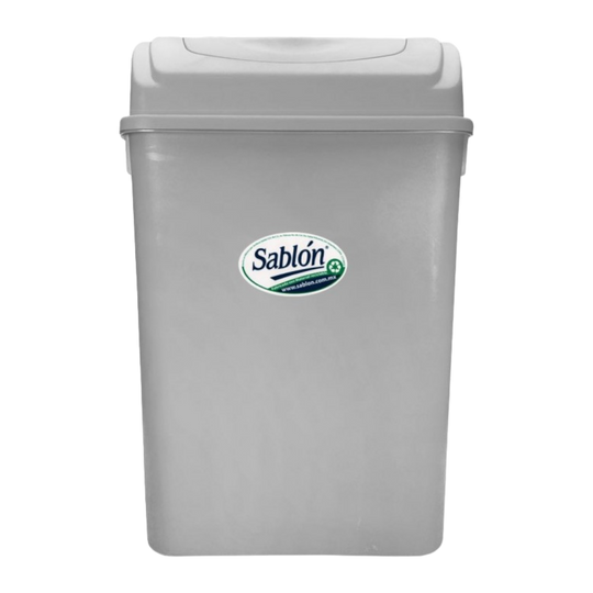 CESTO 42 LT CON TAPA BALANCIN GRIS