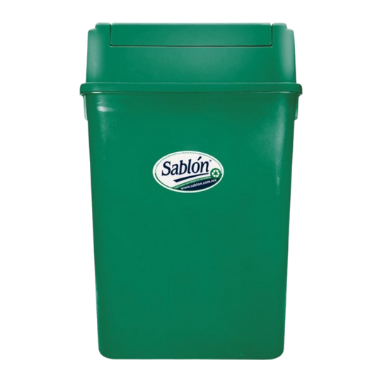 CESTO 42 LT C/TAPA BALANCIN VERDE