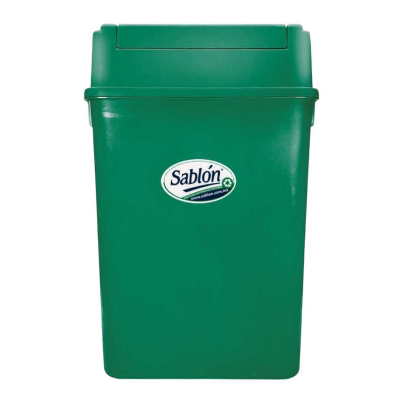 CESTO 42 LT C/TAPA BALANCIN VERDE