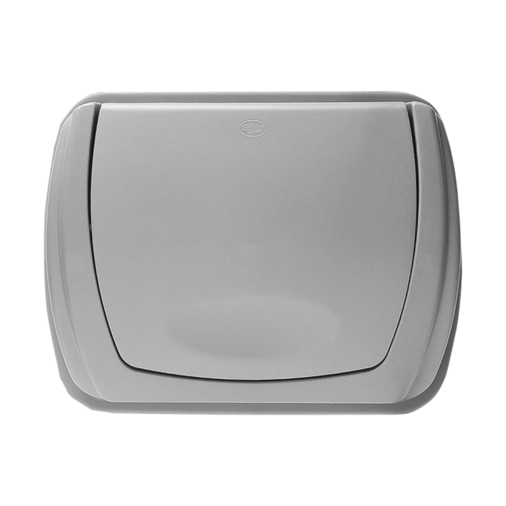 CESTO 80 LT C/TAPA BALANCIN GRIS