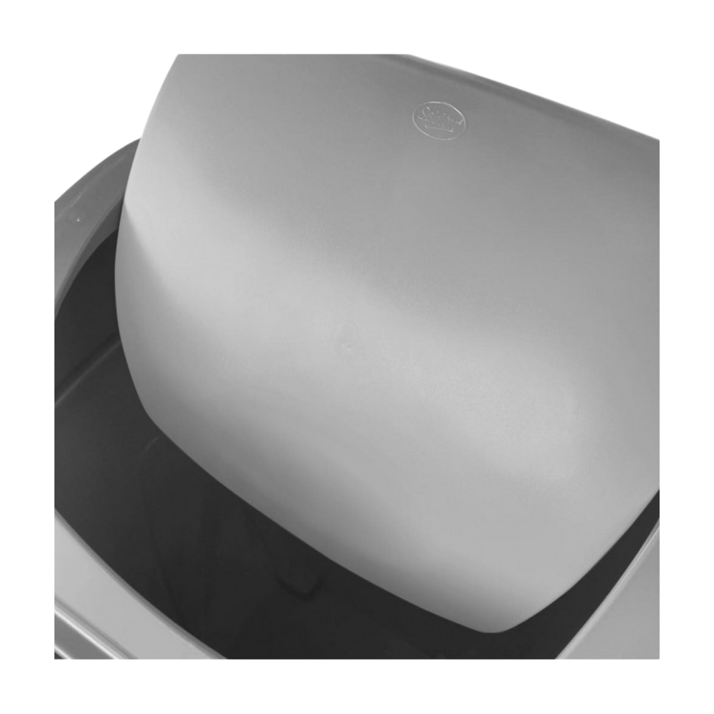 CESTO 80 LT C/TAPA BALANCIN GRIS