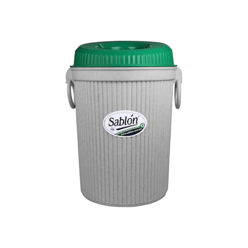 CESTO CHICO T/ OVAL GRIS/VERDE