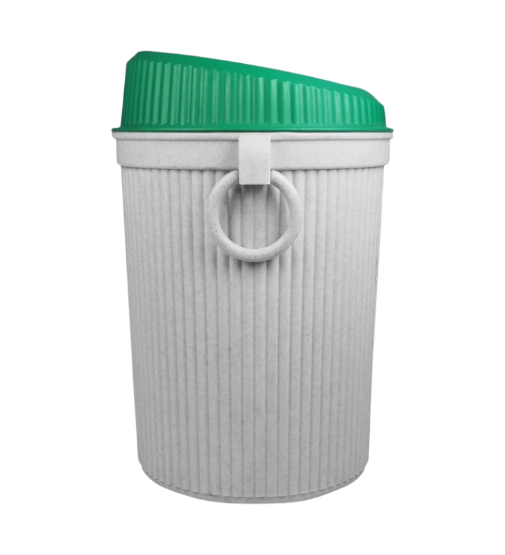 CESTO CHICO T/ OVAL GRIS/VERDE
