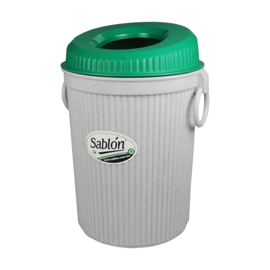 CESTO CHICO T/ OVAL GRIS/VERDE