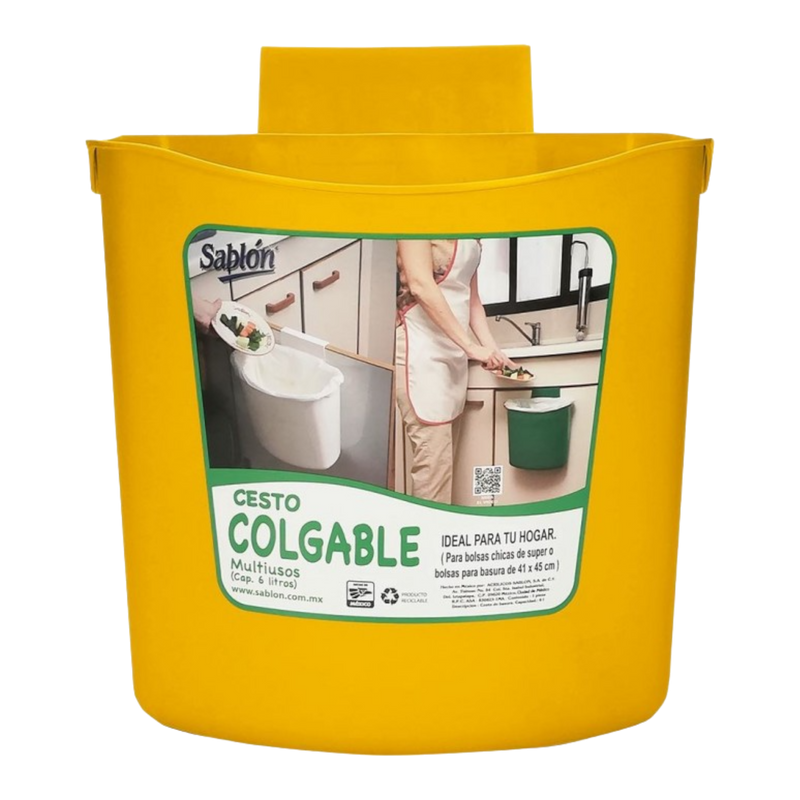CESTO COLGABLE 6.5 LT AMARILLO