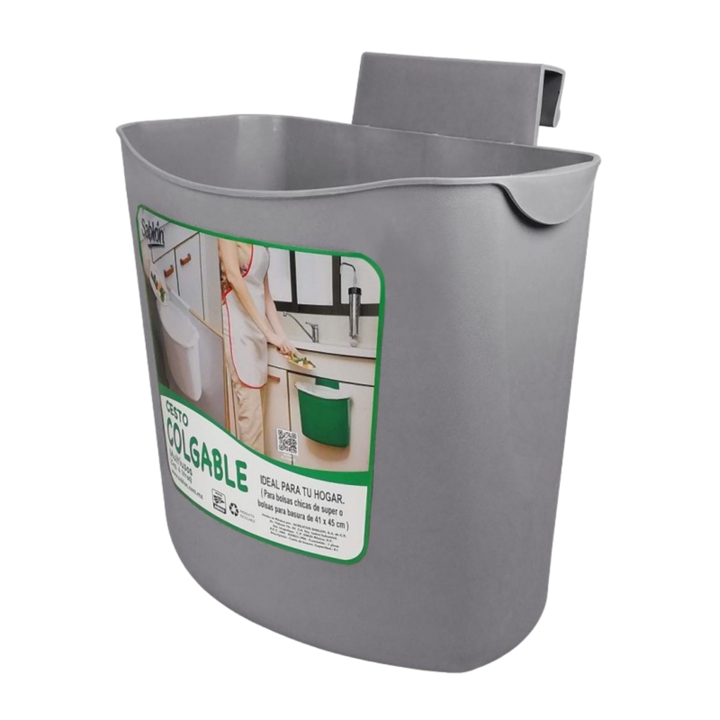 CESTO COLGABLE 6.5 LT GRIS