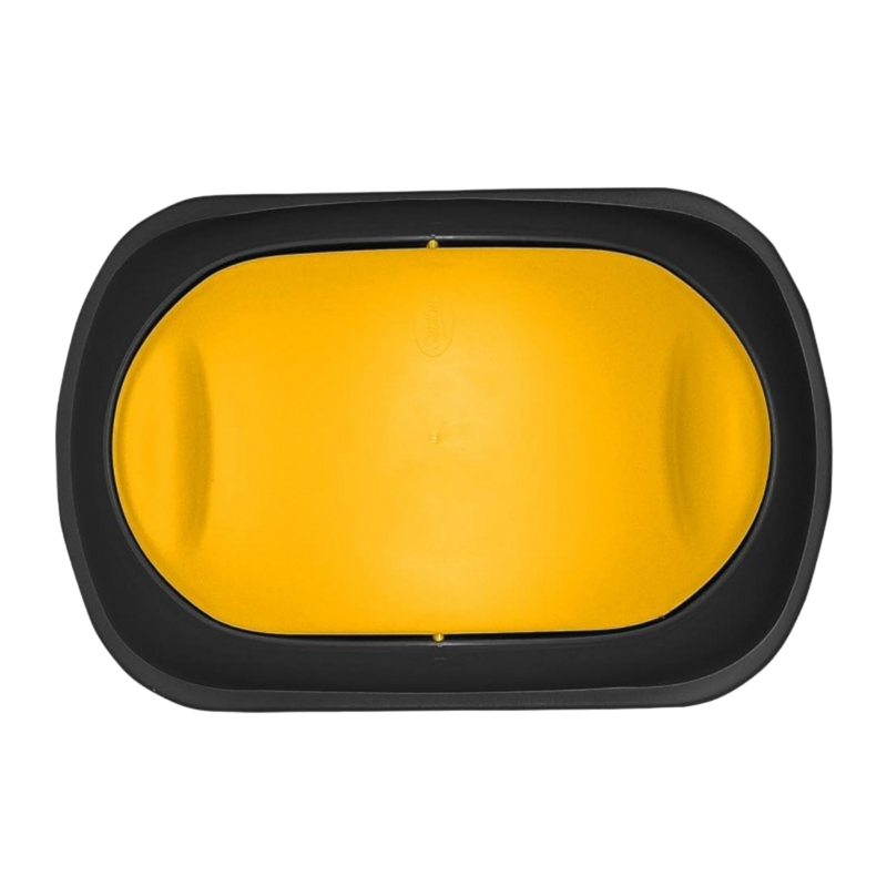CESTO JUMBO NEGRO C/TAPA BALANCIN AMARILLO