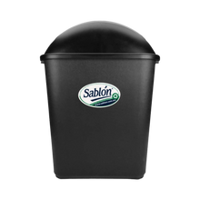 Cargar imagen en el visor de la galería, CESTO JUMBO NEGRO  C/TAPA BALANCIN GRIS
