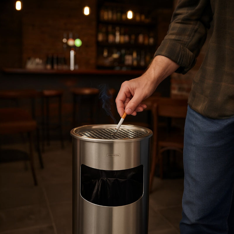 BASURERO CENICERO INOX LIGURIA 11 LT