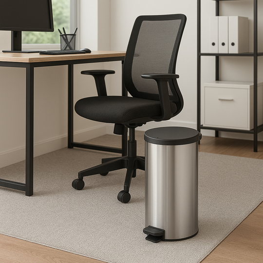 BASURERO INOX C/PEDAL NEW 20 LT