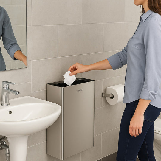 BASURERO INOX DE PARED 30 LT