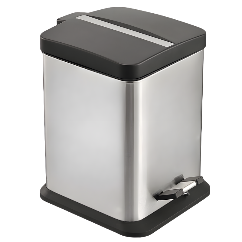 BOTE CUAD INOX SILVER 20 LT C/PEDAL