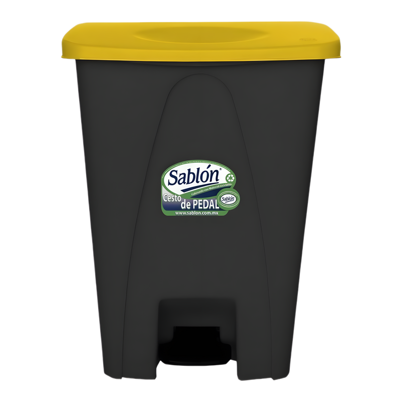 CESTO DE PEDAL 80 LT NG C/TAPA AMARILLA