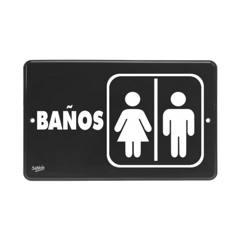 SEÑAL BAÑOS 22.8x15.2