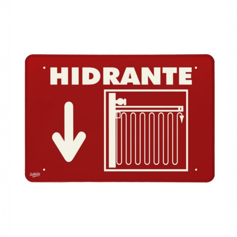 SEÑAL HIDRANTE 35x24 CM