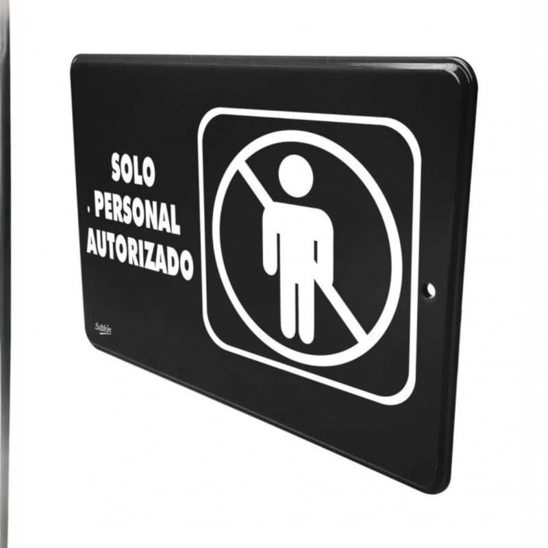 SEÑAL PERSONAL AUTORIZADO 23x15 CM