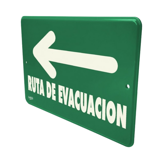 SEÑAL RUTA DE EVACUACION IZQUIERDA