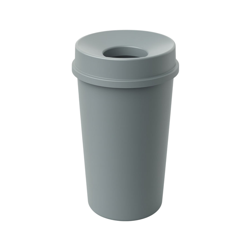 BOTE 80 LT CONICO C/TAPA EMBUDO GRIS