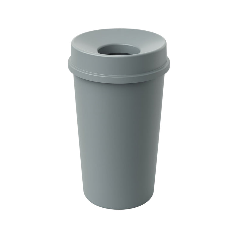 BOTE 80 LT CONICO C/TAPA EMBUDO GRIS