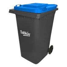 Cargar imagen en el visor de la galería, CESTO 240 LTS GRIS TAPA AZUL
